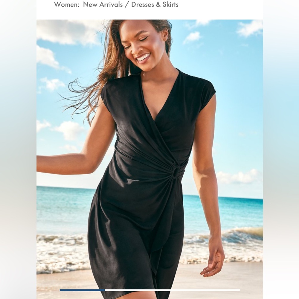 Tommy Bahama Black wrap dress